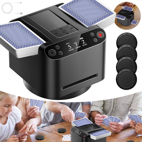Automatic card shuffler and - automatic,