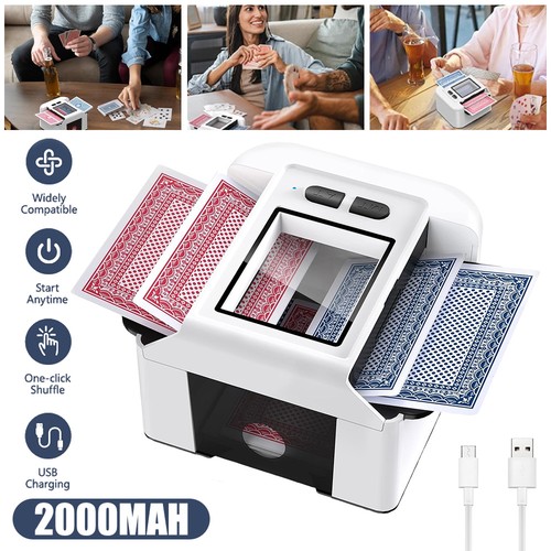 Automatic card shuffler - card,