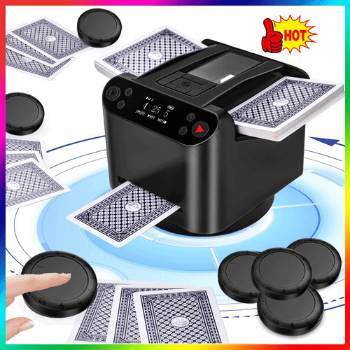 Automatic card shuffler and - automatic,