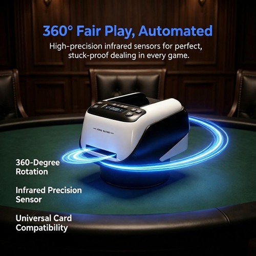 360 automatic card shuffler - card,