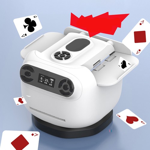 Automatic card shuffler and - automatic,